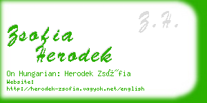 zsofia herodek business card